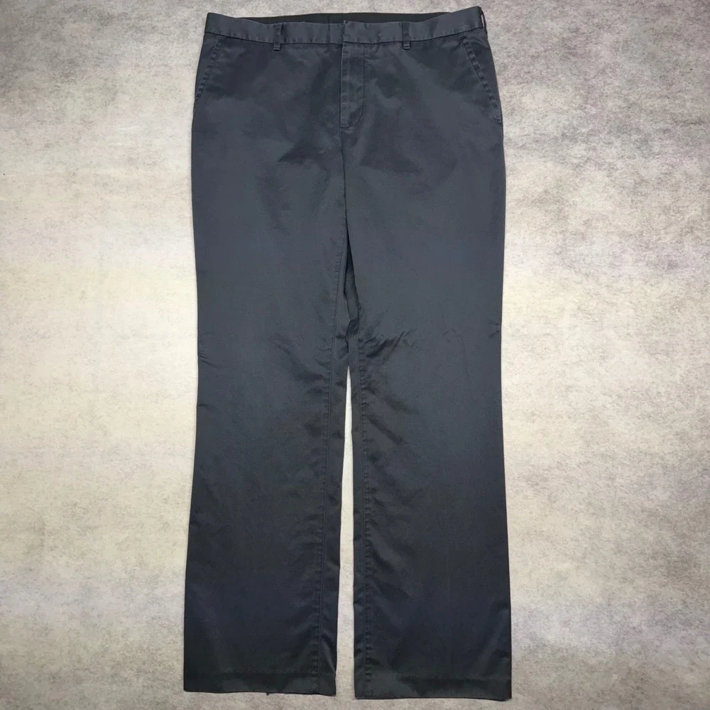 Bonobos Straight Fit Mens 36x32 Black Tuesday Cotton Chino Dress Pants